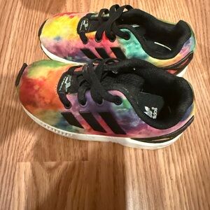 Adidas Kids Colorful Tie-Dye Sneakers - Black and Multicolor